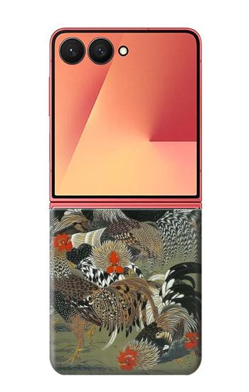 S2699 Ito Jakuchu Coq Etui Coque Housse pour Samsung Galaxy Z Flip 7