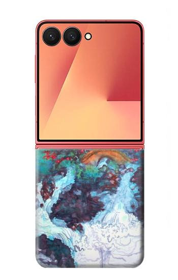 S2724 Dragon Blanc Piscine Haisu Lui Etui Coque Housse pour Samsung Galaxy Z Flip 7