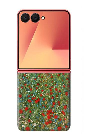 S2872 Gustav Klimt Champ de Coquelicots Etui Coque Housse pour Samsung Galaxy Z Flip 7
