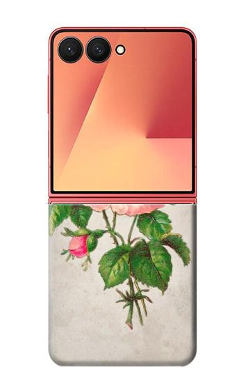 S3079 Rose Rose millésimé Etui Coque Housse pour Samsung Galaxy Z Flip 7