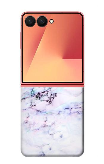 S3215 Transparente marbre rose Etui Coque Housse pour Samsung Galaxy Z Flip 7