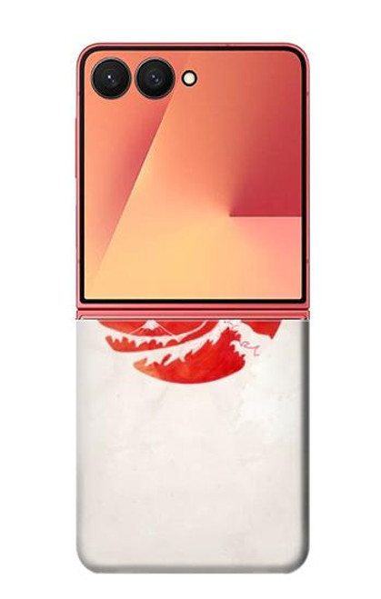 S3237 Waves Japon Drapeau Etui Coque Housse pour Samsung Galaxy Z Flip 7