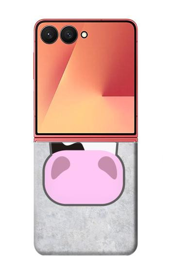 S3257 Vache Dessin animé Etui Coque Housse pour Samsung Galaxy Z Flip 7