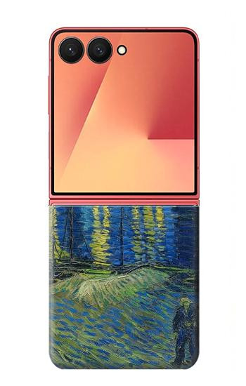S3336 Van Gogh Nuit étoilée sur le Rhône Etui Coque Housse pour Samsung Galaxy Z Flip 7