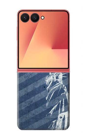 S3450 Drapeau des États-Unis Statue de la Liberté Etui Coque Housse pour Samsung Galaxy Z Flip 7