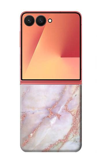 S3482 Imprimer Graphique marbre rose Etui Coque Housse pour Samsung Galaxy Z Flip 7