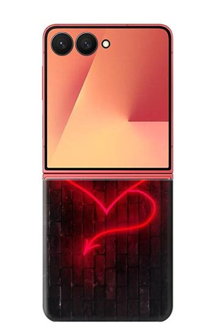 S3682 Cœur du diable Etui Coque Housse pour Samsung Galaxy Z Flip 7