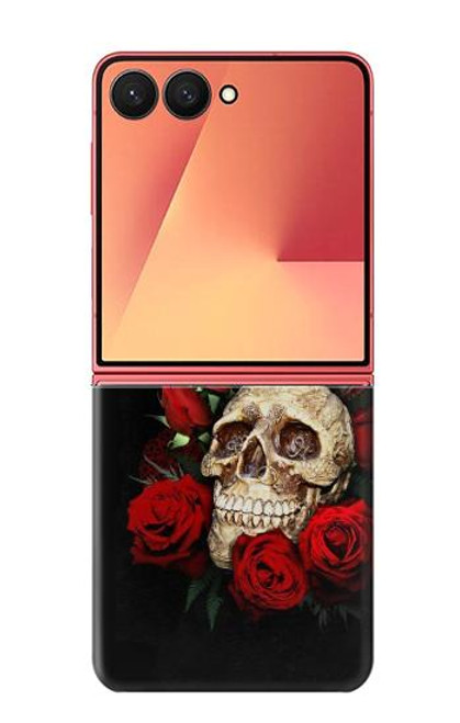 S3753 Roses de crâne gothique sombre Etui Coque Housse pour Samsung Galaxy Z Flip 7