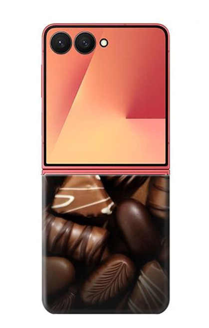 S3840 Amateurs de chocolat au lait au chocolat noir Etui Coque Housse pour Samsung Galaxy Z Flip 7