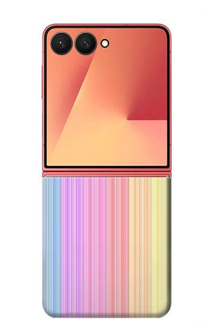 S3849 Couleurs verticales colorées Etui Coque Housse pour Samsung Galaxy Z Flip 7