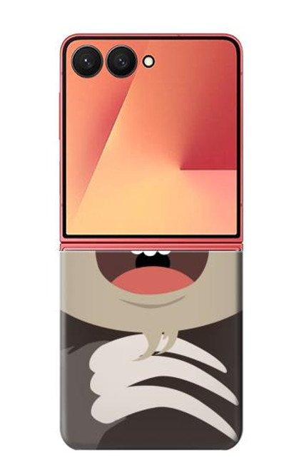 S3855 Dessin animé visage paresseux Etui Coque Housse pour Samsung Galaxy Z Flip 7