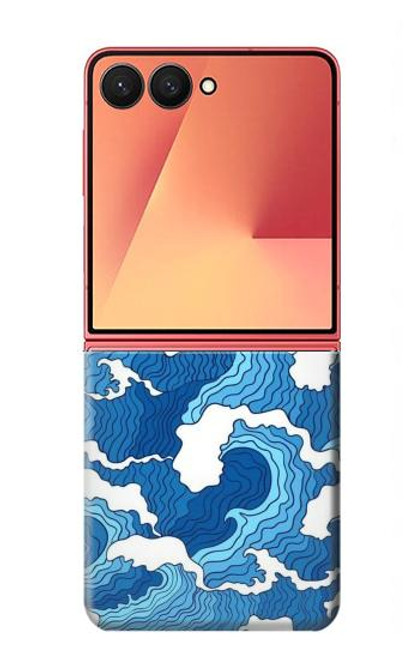 S3901 Vagues esthétiques de l'océan de tempête Etui Coque Housse pour Samsung Galaxy Z Flip 7