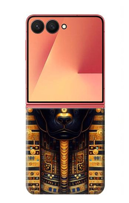 S3992 Anubis noir et or Etui Coque Housse pour Samsung Galaxy Z Flip 7