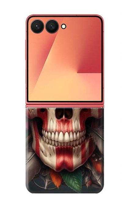 S4015 Drapeau américain de crâne Etui Coque Housse pour Samsung Galaxy Z Flip 7