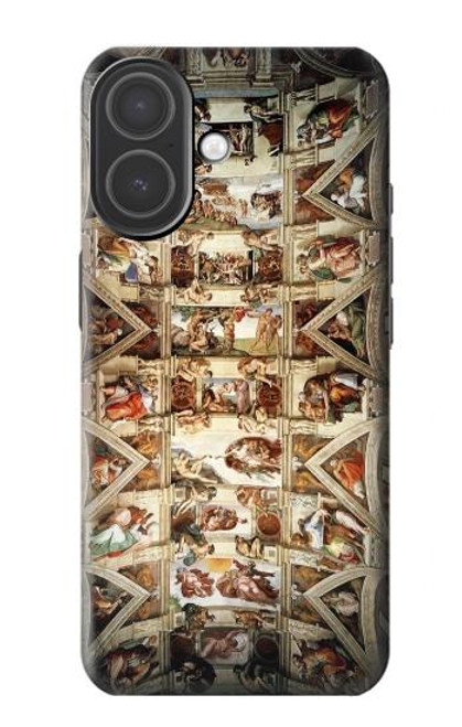 S0177 Michelangelo Chapelle plafond Etui Coque Housse pour iPhone 17