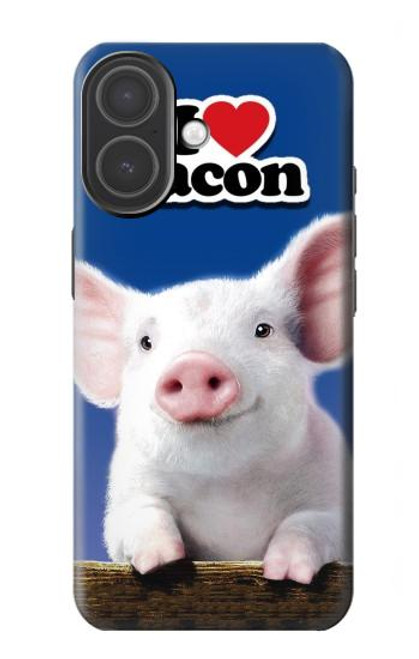 S0608 Je aime Bacon bébé mignon de porc Etui Coque Housse pour iPhone 17