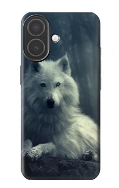 S1516 Loup blanc Etui Coque Housse pour iPhone 17