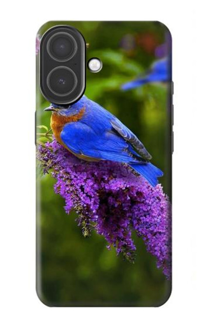 S1565 Oiseau bleu de bonheur Bleu Oiseau Etui Coque Housse pour iPhone 17