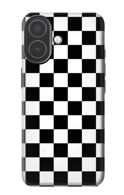 S1611 Échiquier Damier Noir Blanc Etui Coque Housse pour iPhone 17