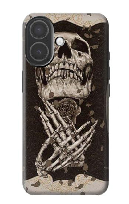 S1676 crâne Rose Etui Coque Housse pour iPhone 17