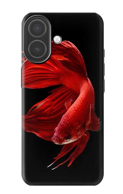S2092 Rouge Poisson Combattant Etui Coque Housse pour iPhone 17
