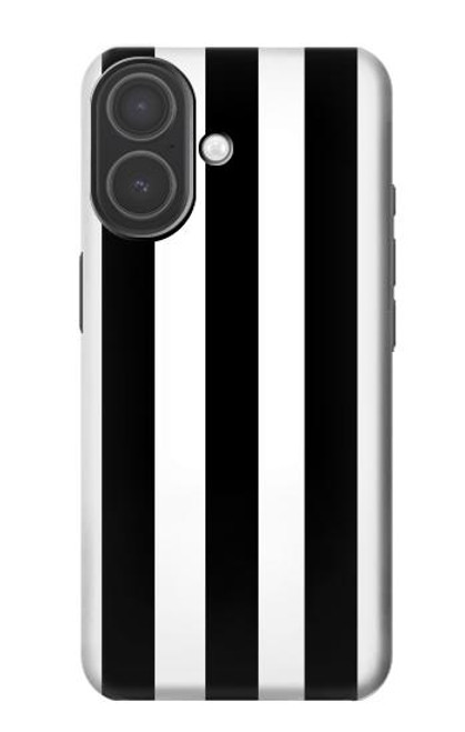 S2297 Noir et blanc rayures verticales Etui Coque Housse pour iPhone 17