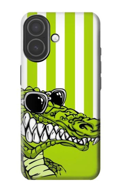 S2323 Crocodile vert drôle d'alligator Etui Coque Housse pour iPhone 17