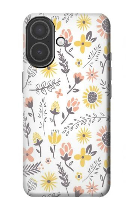 S2354 Motif pastel Fleurs Etui Coque Housse pour iPhone 17
