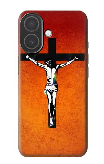 S2421 Jésus-Christ sur la croix Etui Coque Housse pour iPhone 17
