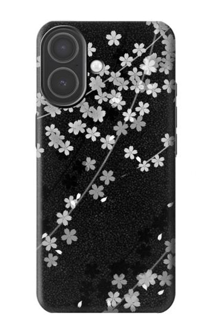 S2544 Kimono japonais style Noir motif fleur Etui Coque Housse pour iPhone 17