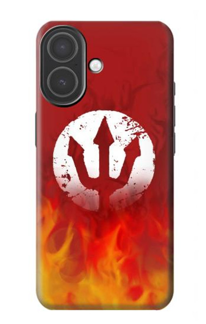 S2803 Feu Rouge Diable Lance Symbole Etui Coque Housse pour iPhone 17