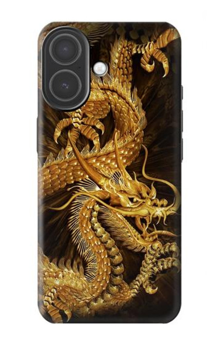 S2804 Dragon d'or imprimé chinois Etui Coque Housse pour iPhone 17