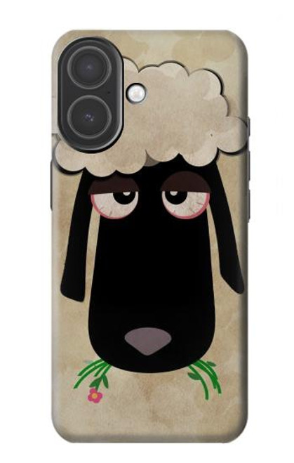 S2826 Mignon Noir Sheep Dormir Dessin Etui Coque Housse pour iPhone 17