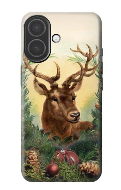 S2841 Renne de Noël millésimé Etui Coque Housse pour iPhone 17