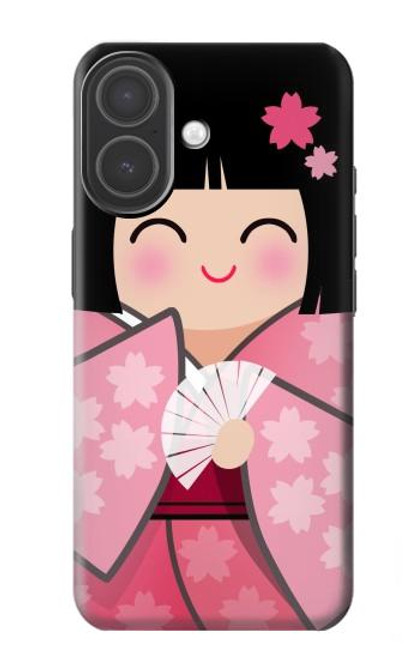 S3042 Japon fille Hina Sakura Kimono Poupée Etui Coque Housse pour iPhone 17