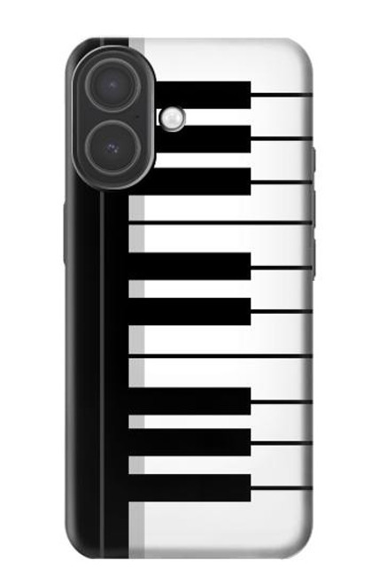 S3078 Noir et blanc Clavier de piano Etui Coque Housse pour iPhone 17