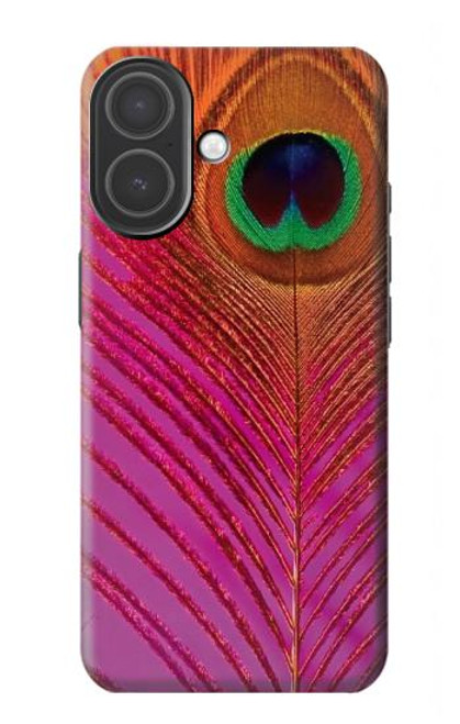 S3201 Rose Paon Plume Etui Coque Housse pour iPhone 17