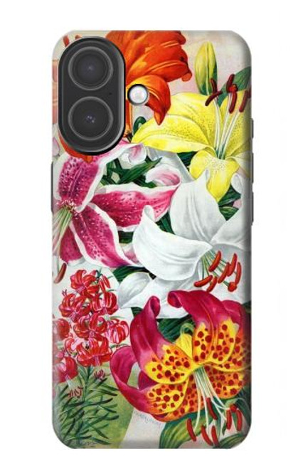 S3205 Fleurs Art Retro Etui Coque Housse pour iPhone 17