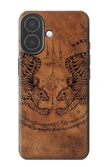 S3209 Sak Yant jumeau Tigre Etui Coque Housse pour iPhone 17