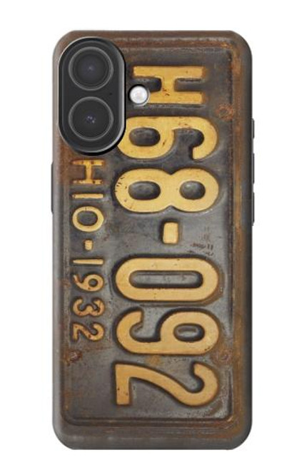 S3228 Millésimé plaque d'immatriculation de voiture Etui Coque Housse pour iPhone 17