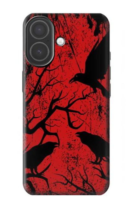 S3325 Corbeau Noir Sang Arbre Etui Coque Housse pour iPhone 17