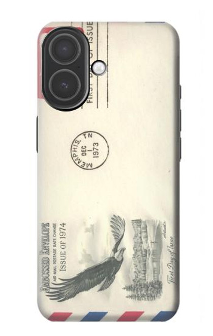 S3551 Art de l'millésimé de la poste enveloppe aérienne Etui Coque Housse pour iPhone 17