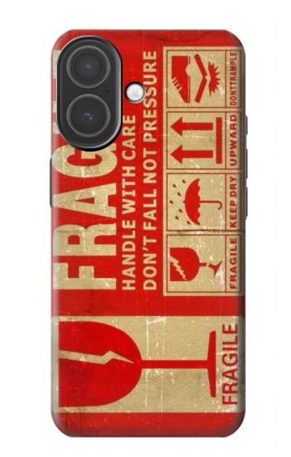 S3552 Millésime Étiquette fragile Etui Coque Housse pour iPhone 17