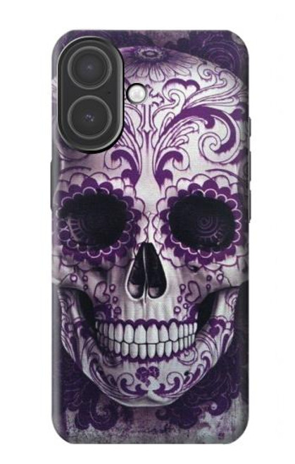 S3582 Crâne pourpre sucre Etui Coque Housse pour iPhone 17