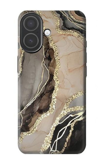 S3700 Imprimé graphique or marbré Etui Coque Housse pour iPhone 17