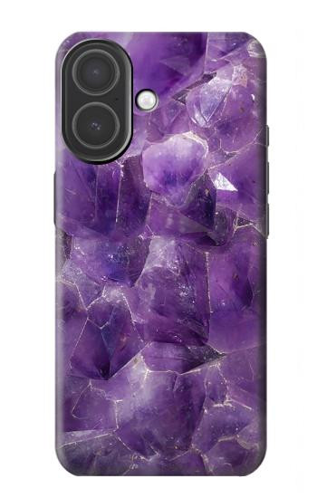 S3713 Graphique violet améthyste à quartz imprimé Etui Coque Housse pour iPhone 17