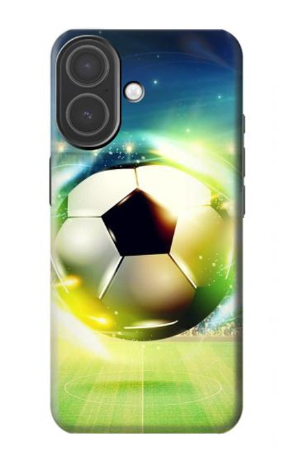S3844 Ballon de football de football rougeoyant Etui Coque Housse pour iPhone 17