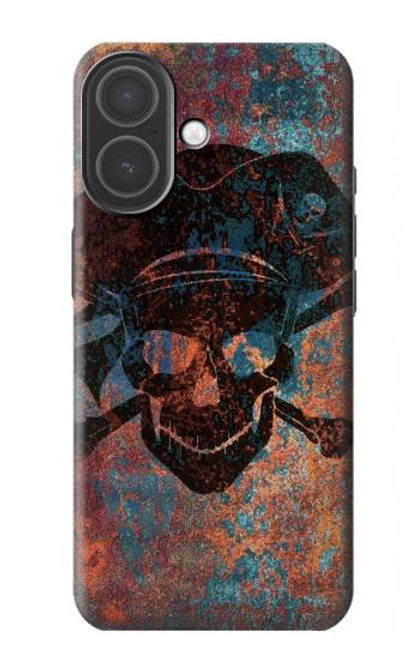 S3895 Pirate Crâne Métal Etui Coque Housse pour iPhone 17