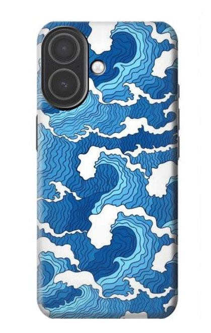 S3901 Vagues esthétiques de l'océan de tempête Etui Coque Housse pour iPhone 17
