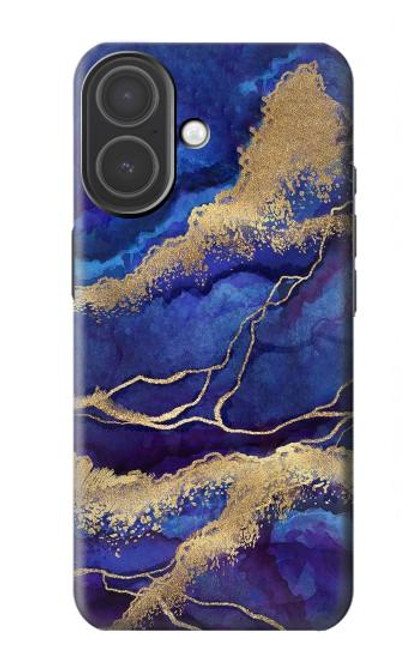 S3906 Marbre violet bleu marine Etui Coque Housse pour iPhone 17